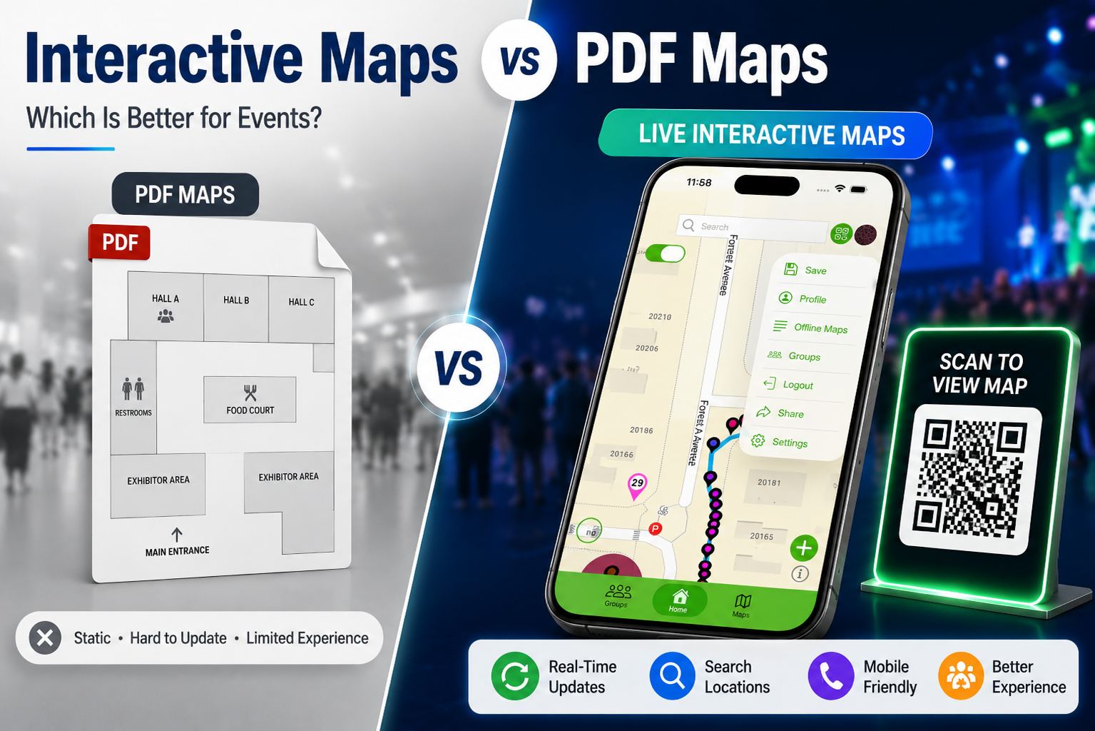Why Event Organizers Are Replacing PDF Maps with Live Interactive Maps