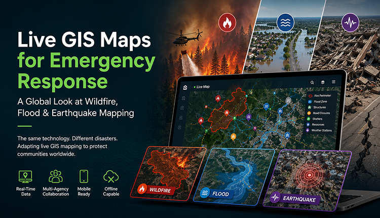 Live GIS Maps for Emergency Response: A Global Look at Wildfire, Flood & Earthquake Mapping